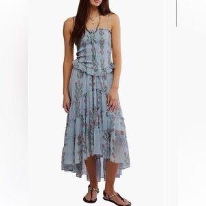 Free People Alejandra Sleeveless Smocked Midi Dress
